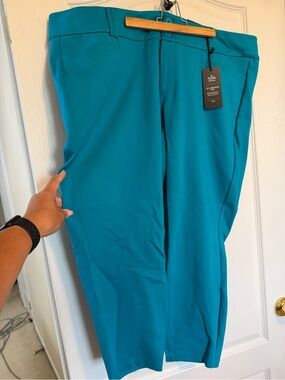torrid Teal Chinos - Flat Front Stretch Crop Pants (All Nighter Pant)